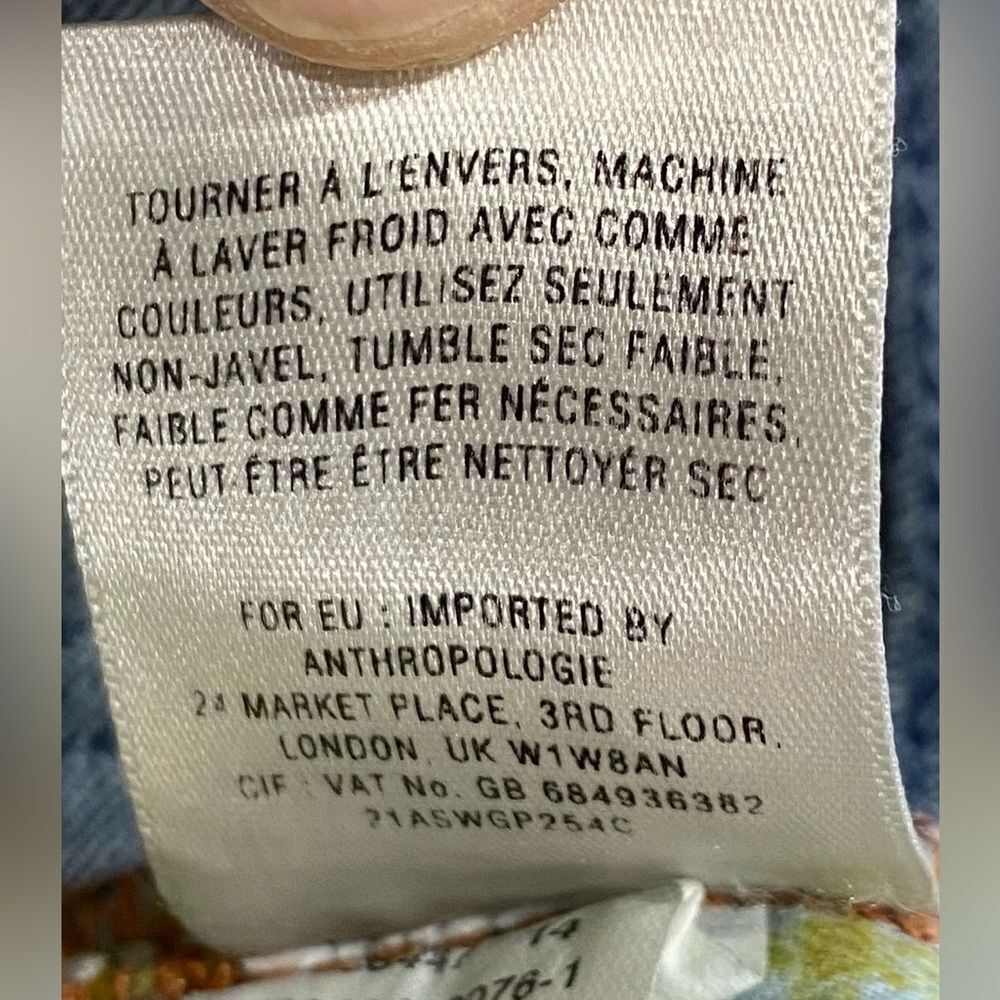 Pilcro Anthropologie Fit/S.TE.T Dark Blue Wash Denim Jeans 29x31 LNWO Tags - Picture 12 of 12